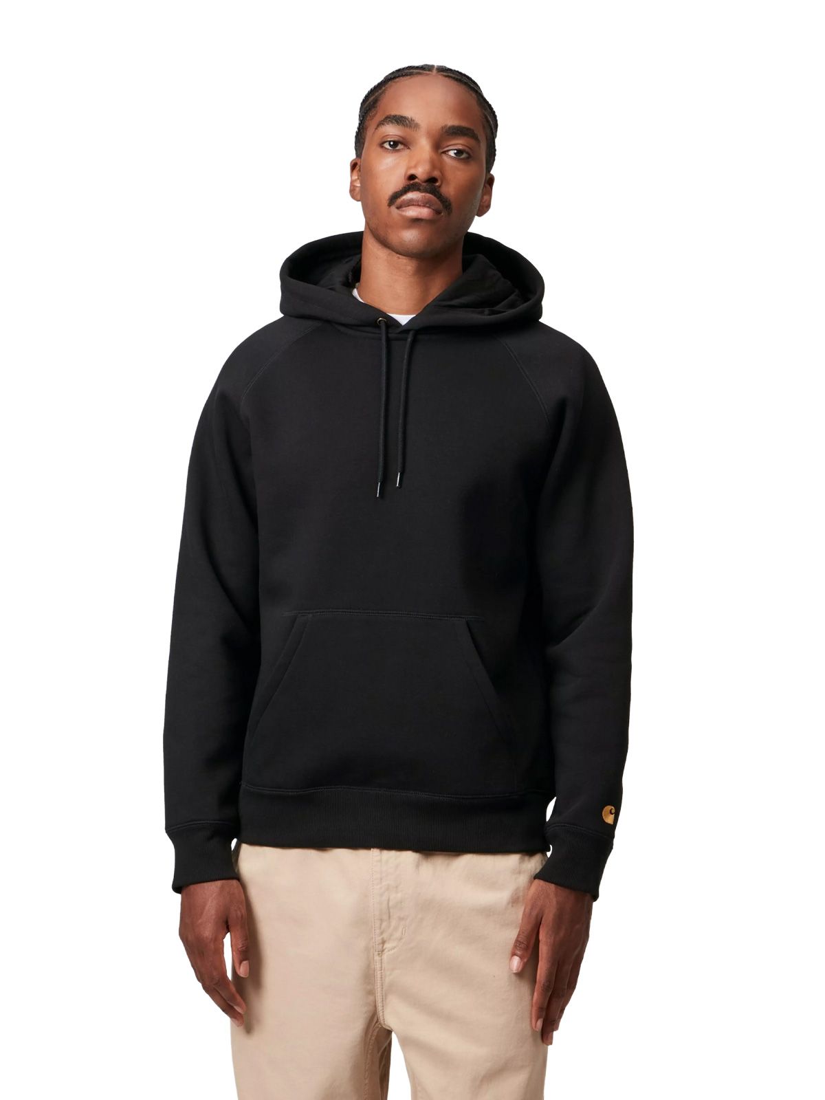 carhartt wip hooded chase sweat black gold i033661-00f.xx